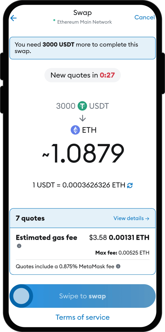 Swap Your USDT for $SEND